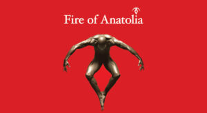 Affiche du spectacle Fire of Anatolia au NOVUM à Bruxelles le 9 décembre 2026 : danseur en suspension sur fond rouge